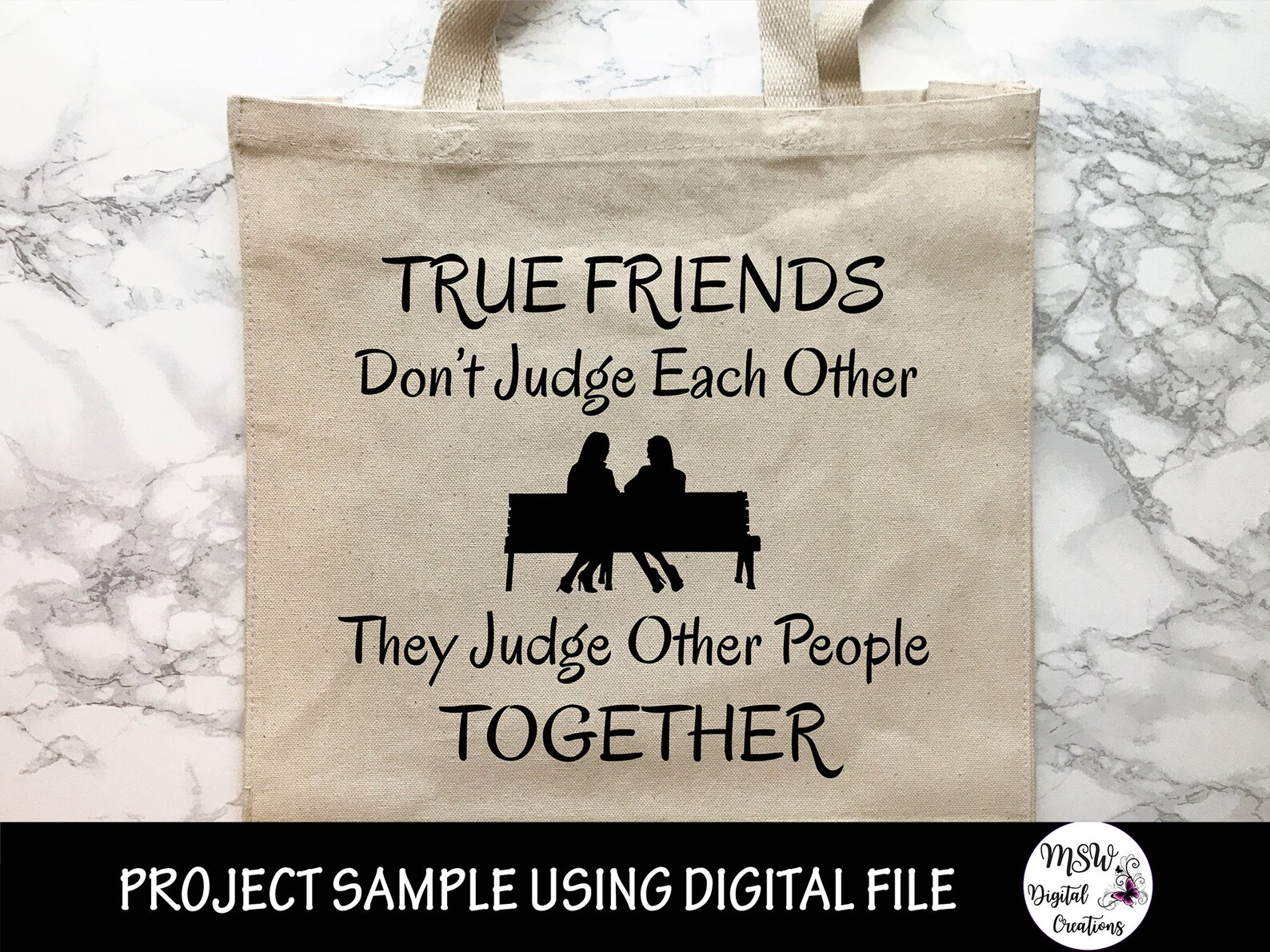 True Friends svg True Friends Dont' Judge Each Other Etsy