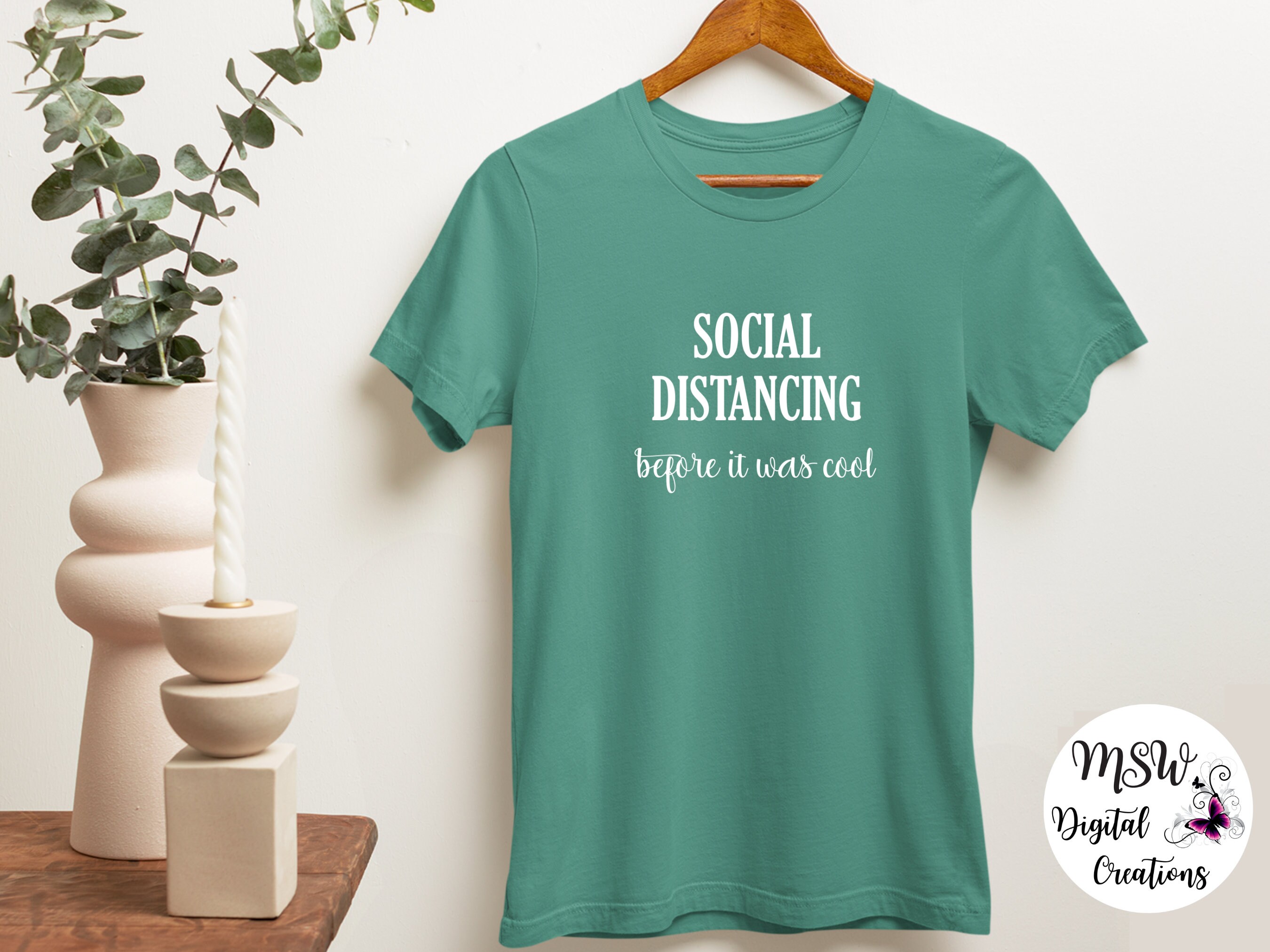 Funny Social Distancing T-shirt: 'social Distancing Before It Was Cool' -  Trendy Tee for Quarantine Humor - Etsy