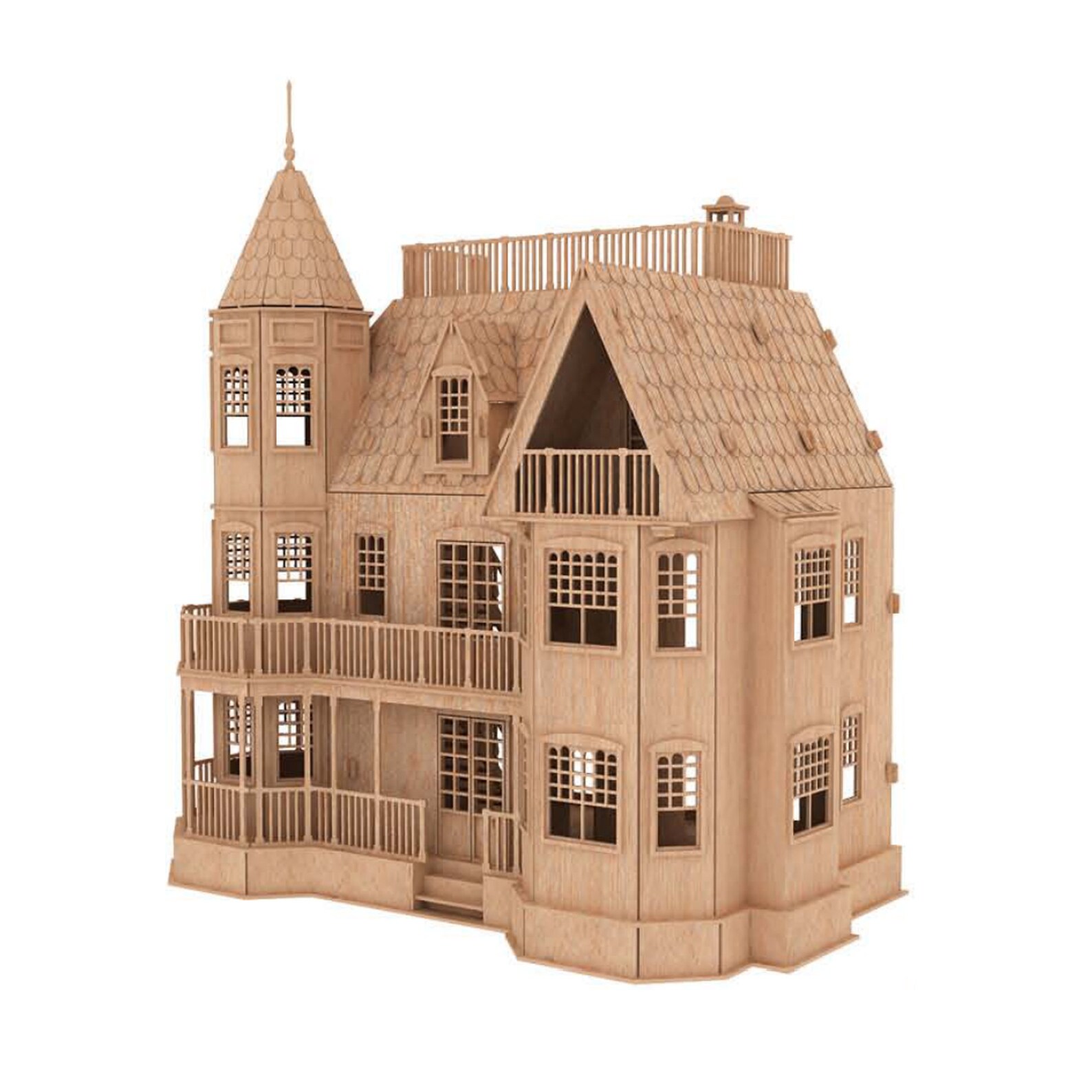 Dollhouse 3D puzzle digital design files for LASER & CNC Etsy