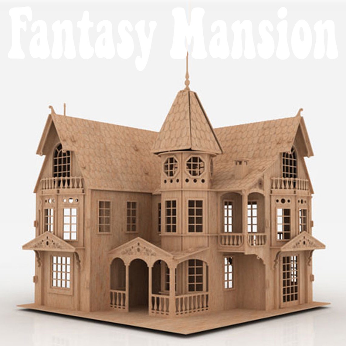 Dollhouse 3D puzzle digital design files for LASER & CNC Etsy