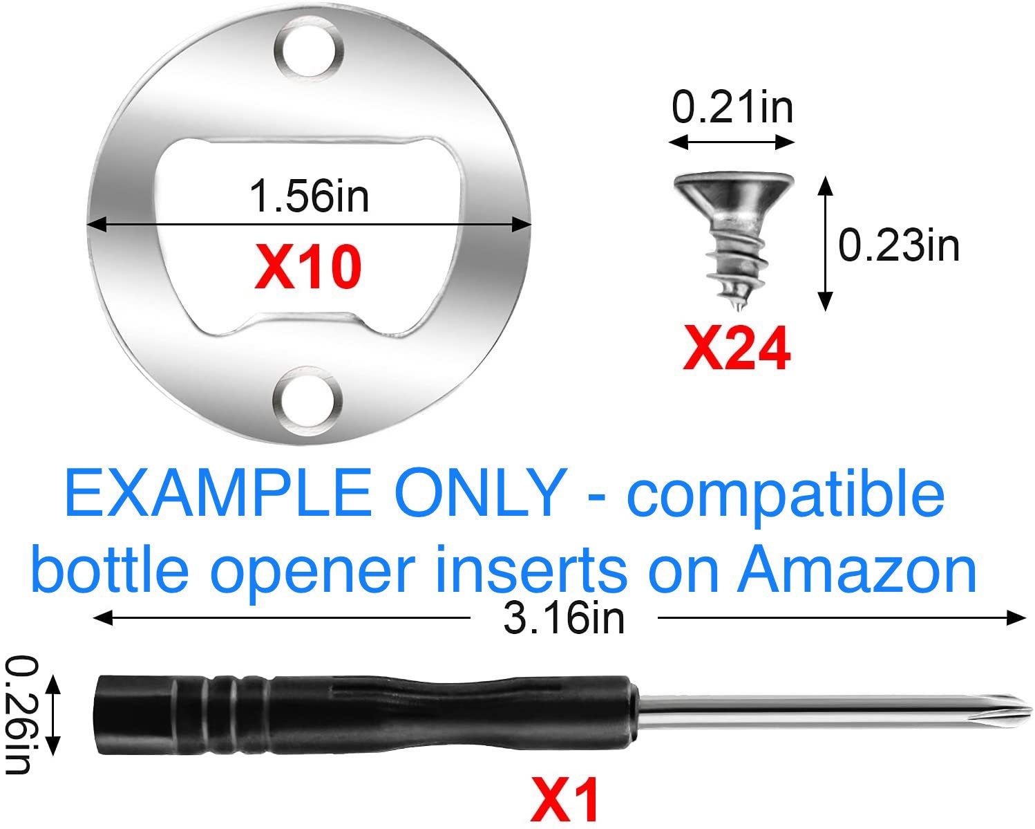CNC File Bottle Opener Insert Hardware .SVG .DXF Vetric Etsy España