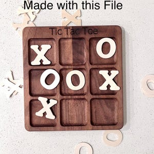CNC File - Tic Tac Toe Board and Game Pieces - .svg, .dxf, Vetric ...