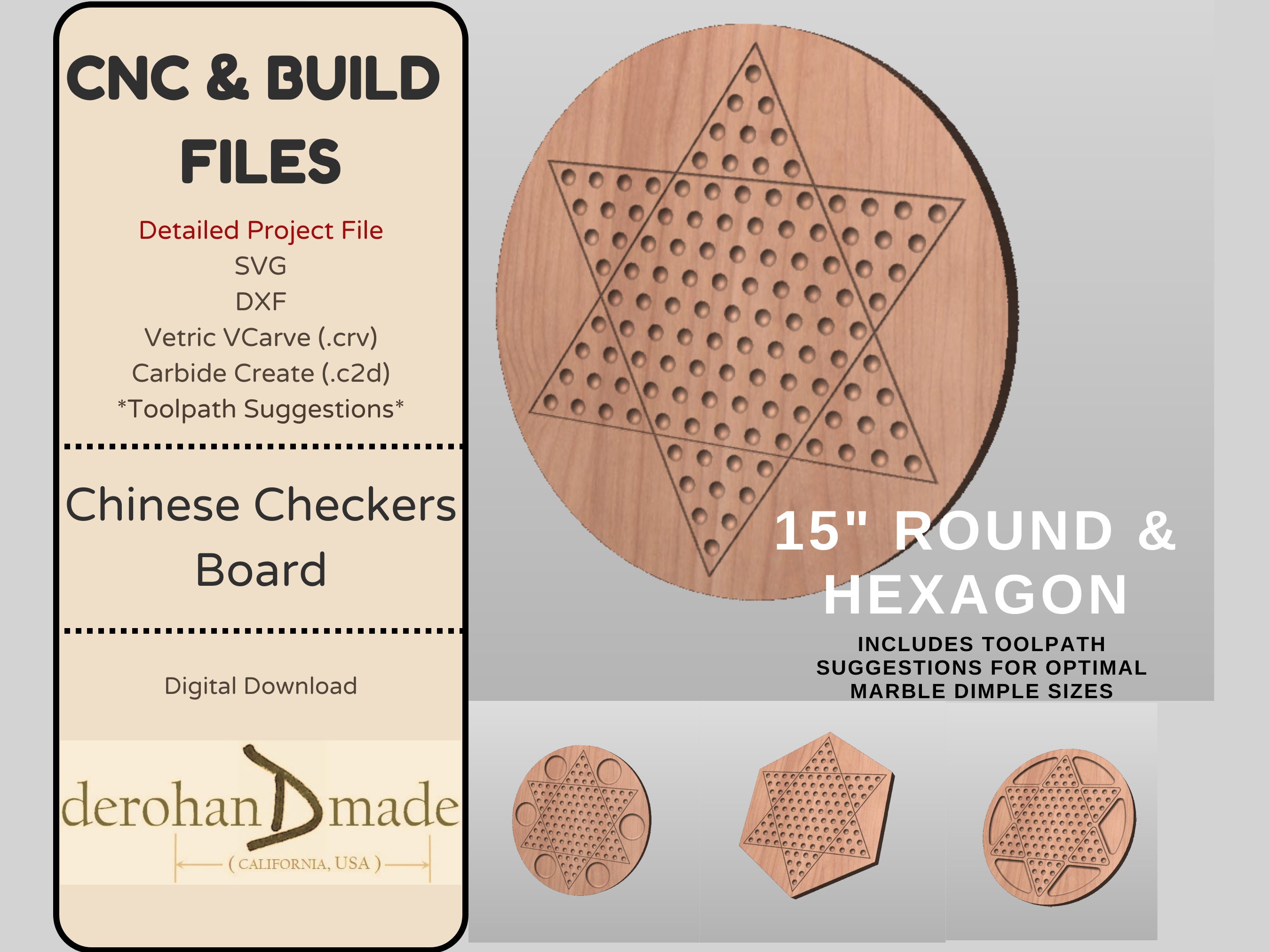 CNC Files Chinese Checkers Marble Game Detailed Build Etsy