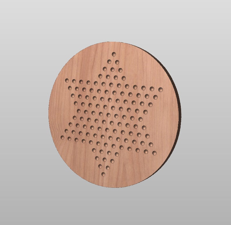 CNC Files Chinese Checkers Marble Game Detailed Build File, Toolpaths, .svg, .dxf, VCarve .crv, Carbide Create .C2D, and PDF files image 7