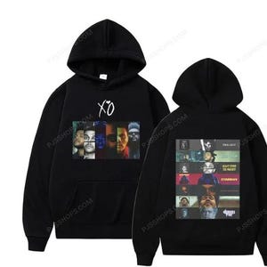 シンガー The Weeknd アルバム Xo プリント パーカー メンズ ヒップホップスタイル パンクロック パーカー メンズ レディース ファッション オーバーサイズ スウェットシャツ ストリートウェア