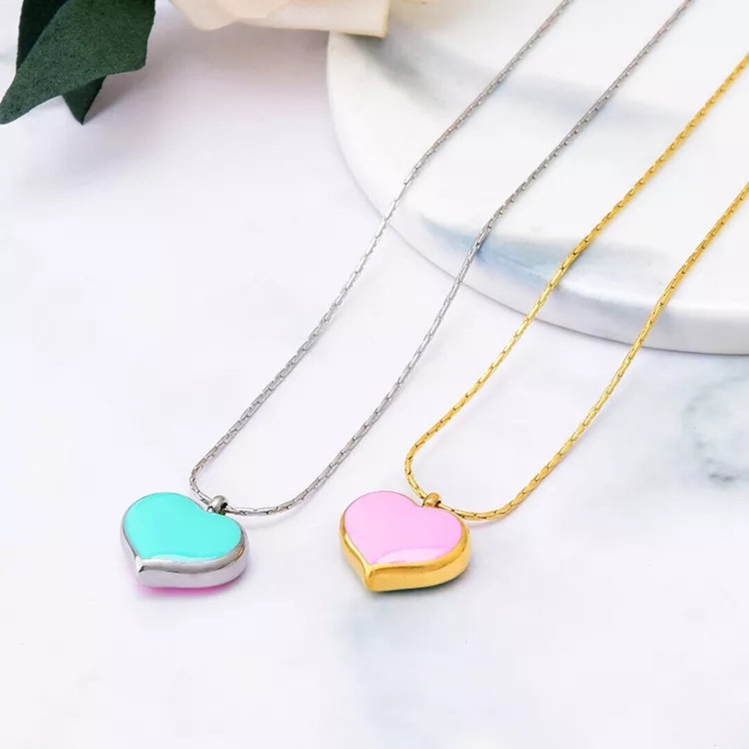 Heart Necklace, Sterling Silver, Plain Heart, Simple Heart, Modern Heart  Jewelry, Organic Heart, Open Heart, Silver Heart, Minimalist Heart -   Canada