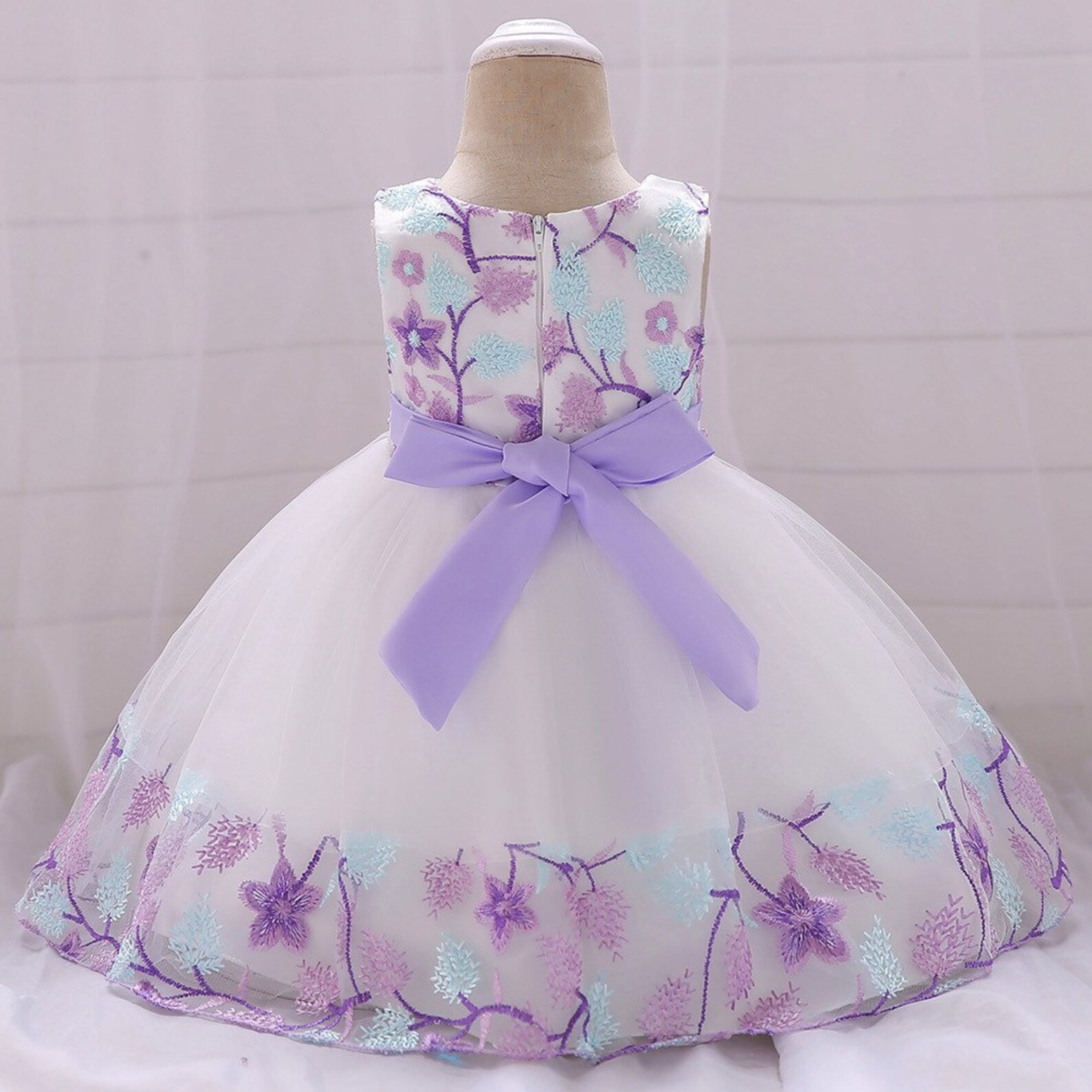 Easter Dress Purple Floral Dress Birthday Etsy
