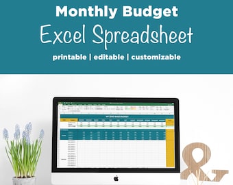Monthly Zero-Based Budget Template | Digital Budget Tracker Excel | Instant Excel Download