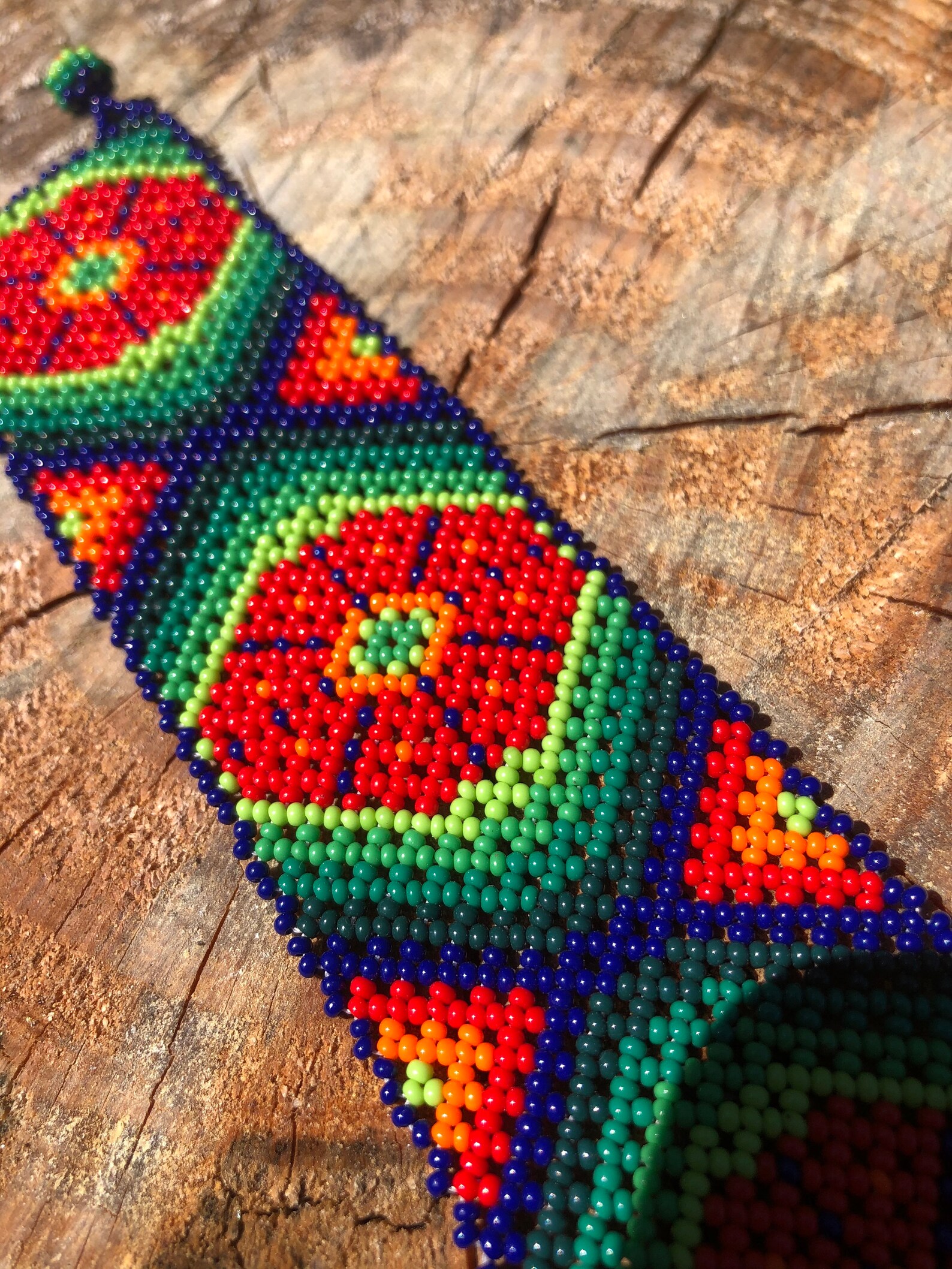 Mexican handcrafted beaded bracelet shamanic native jewellery Etsy