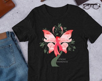 Stroke Awareness-T-shirt: vlinderboomontwerp