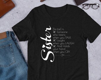 T-shirt met definitie voor zus: zelfstandig naamwoord T-shirt, cadeau voor broer of zus