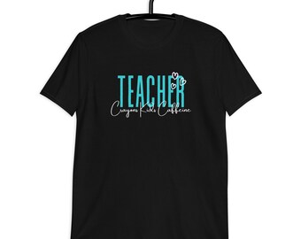 Happy Last Day of School - Teachers Crayons T-shirt cafeïne voor kinderen, uniseks T-shirt met korte mouwen