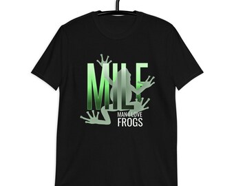 T-shirt MILF man I Love Frogs, retro vintage zonsondergang kikkerliefhebber cadeau