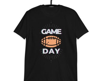 Game Day Voetbalseizoen Grappige mannen vrouwen teamsporten vintage T-shirt voetbal korte mouwen uniseks t-shirt