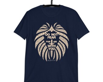 T-shirt met bijbelvers leeuw: uniseks christelijke kleding