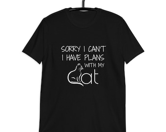 Funny Cat Plans T-shirt uniseks, cadeau kattenliefhebber