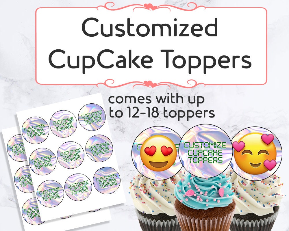 Anime Inspired CupCake Topper Printable Birthday Cake | Etsy