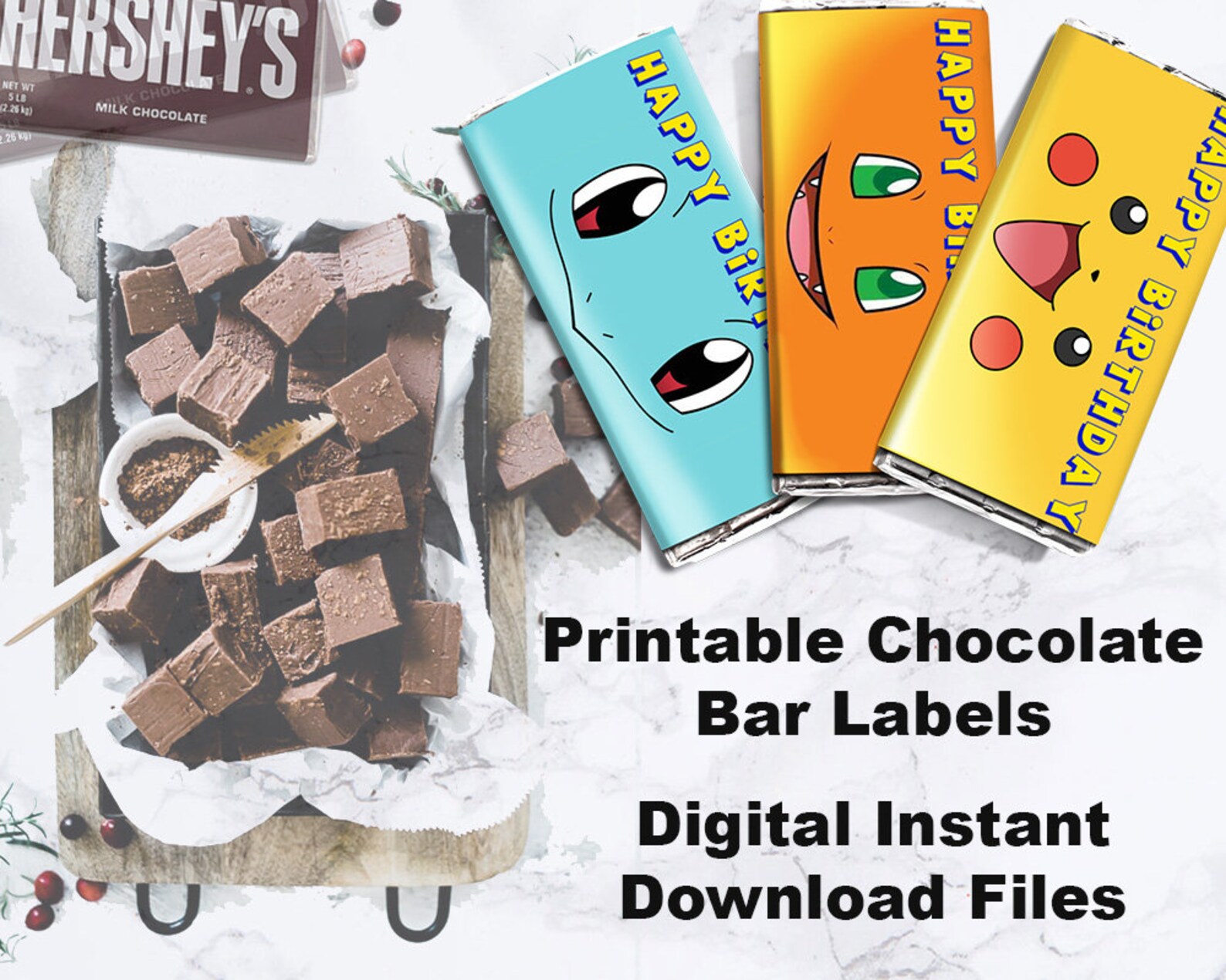 Pokemon Candy Bar Wrapper Instant Download Digital Download | Etsy
