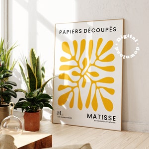 Yellow Abstract Henri Matisse Print, Matisse Wall Art, Artist Posters, Downloadable Prints, Living Room, Bedroom