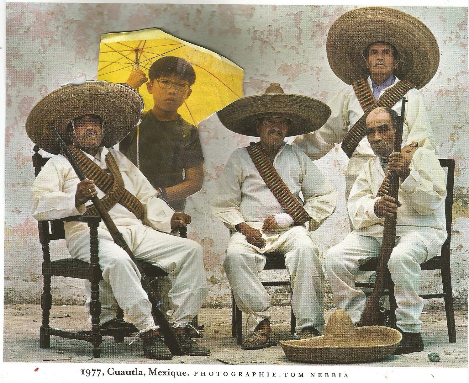 Amigos, Llueve Collage Fait Main