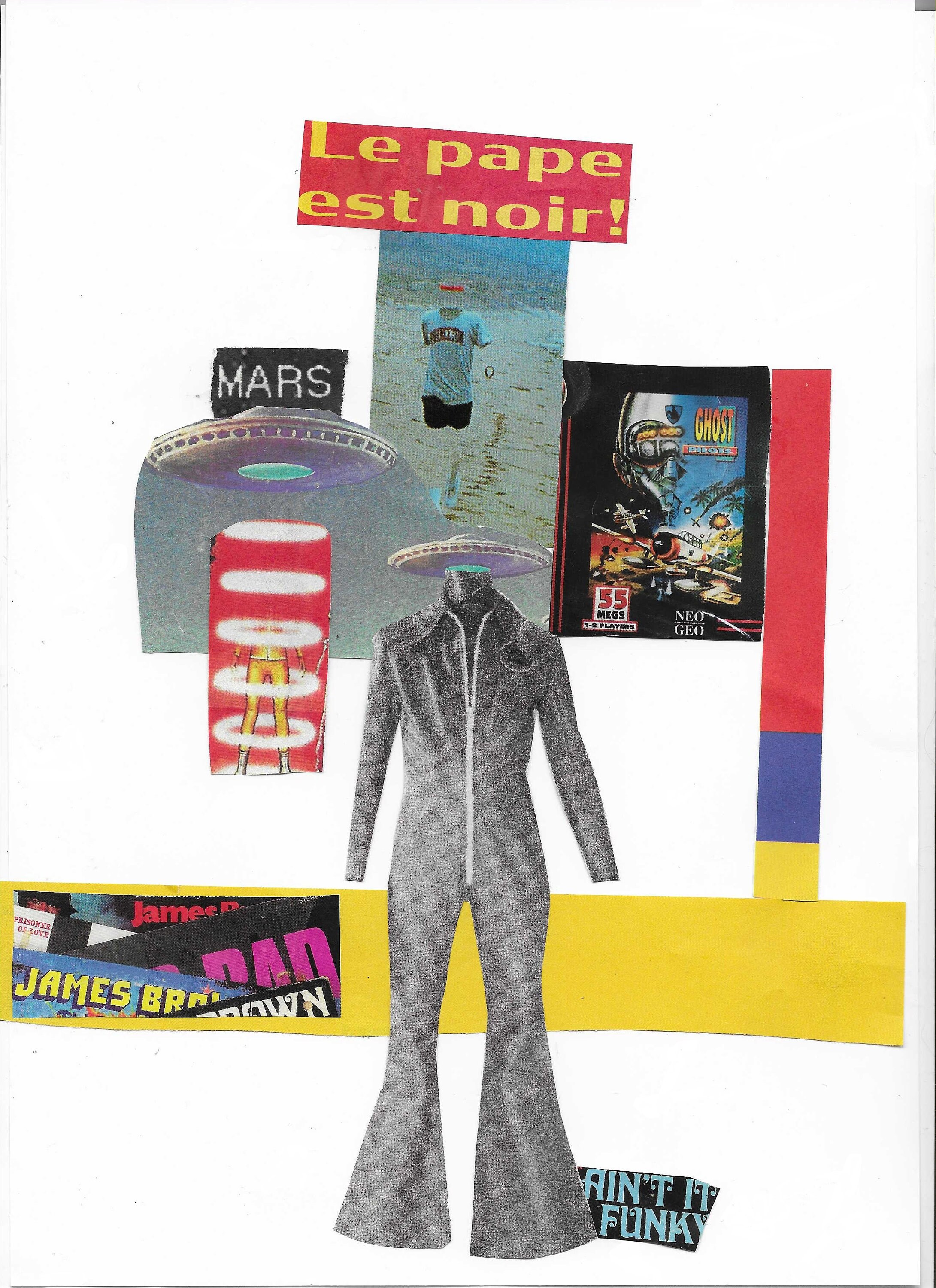 The Pope Is Black Handmade Collage