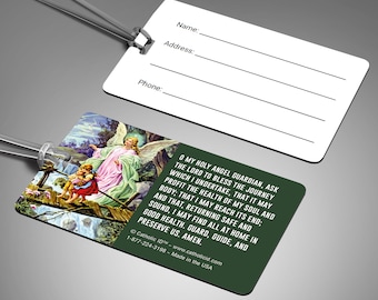 Guardian Angel Luggage Tag (Catholic Luggage Tag)