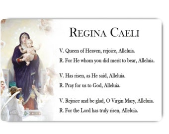 Regina Caeli Prayer Card | Regina Caeli Prayer | Daily Prayer Card | Noon Prayers | Morning Prayer Card | Night Prayer