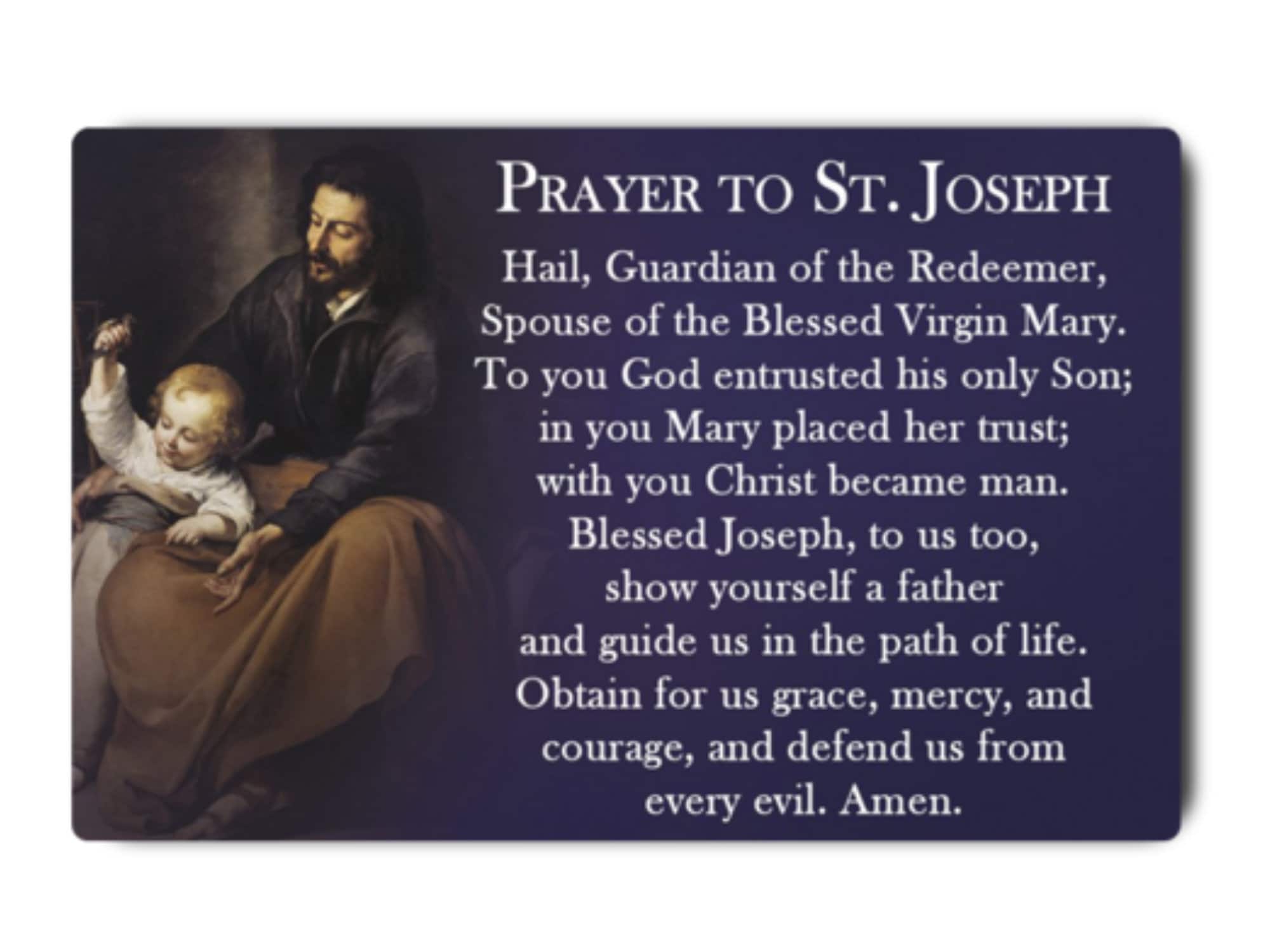 Saint Joseph Prayer Card St. Joseph Saint Prayer Saint Prayer Card