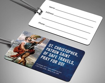 St. Christopher's Luggage Tag (Catholic Luggage Tag)
