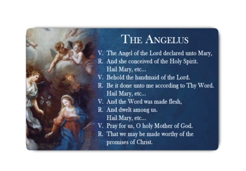 The Angelus Prayer Card Angelus Prayer Daily Prayer Card Prayers for