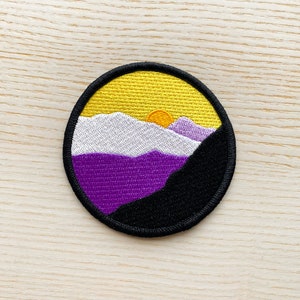 Non-Binary Pride Patch | Subtle Mountain Sunrise NB Pride Patch