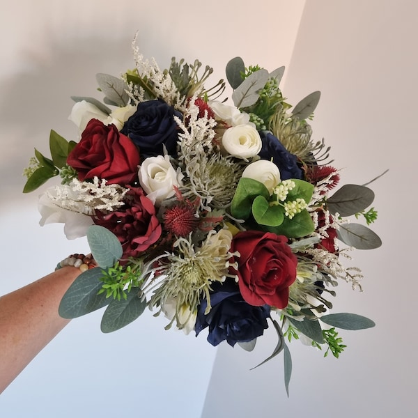 Navy Artificial Flowers Etsy UK