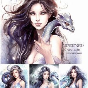 Serpent Queen Digital Art | Fantasy PNG | Images for Design and Print