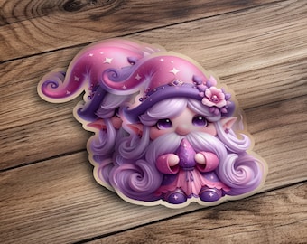 Gnome Sticker, Gifts, Sticker Lover Gifts, Custom Stickers, Fantasy Stickers, AI Print on Demand Stickers