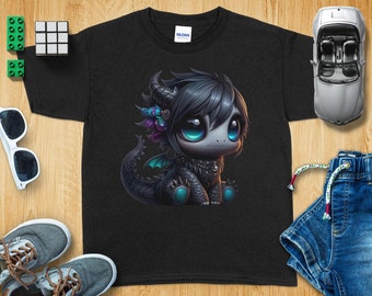 Cute Baby Dragon T-Shirt, Fantasy Creature Tee, Adorable Dragon Graphic Shirt, Mythical Beast Apparel, Kawaii Dragon T-Shirt Gift