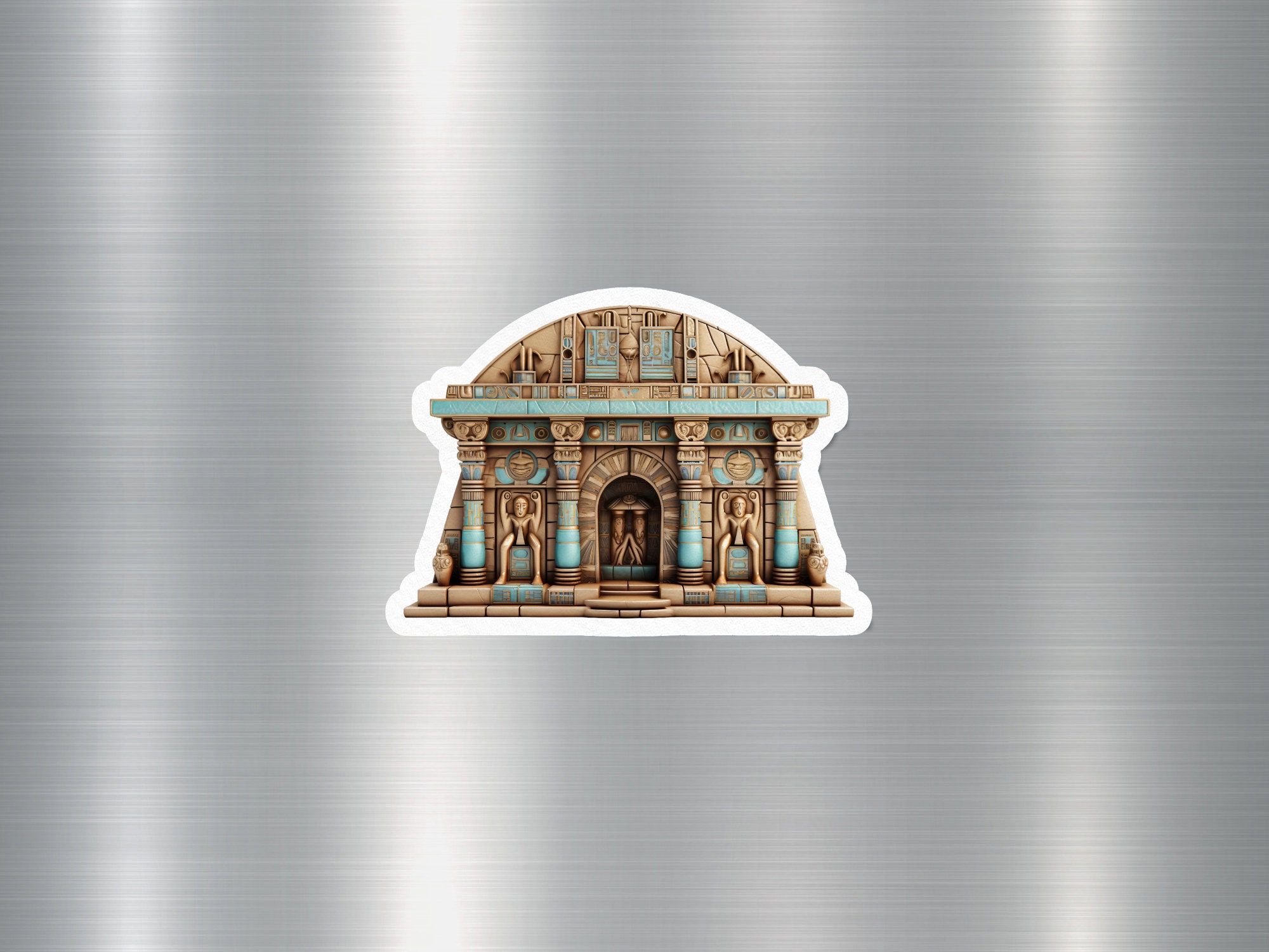 Ancient Egyptian Temple Sticker, Pyramid Sticker, Hieroglyphics Art ...