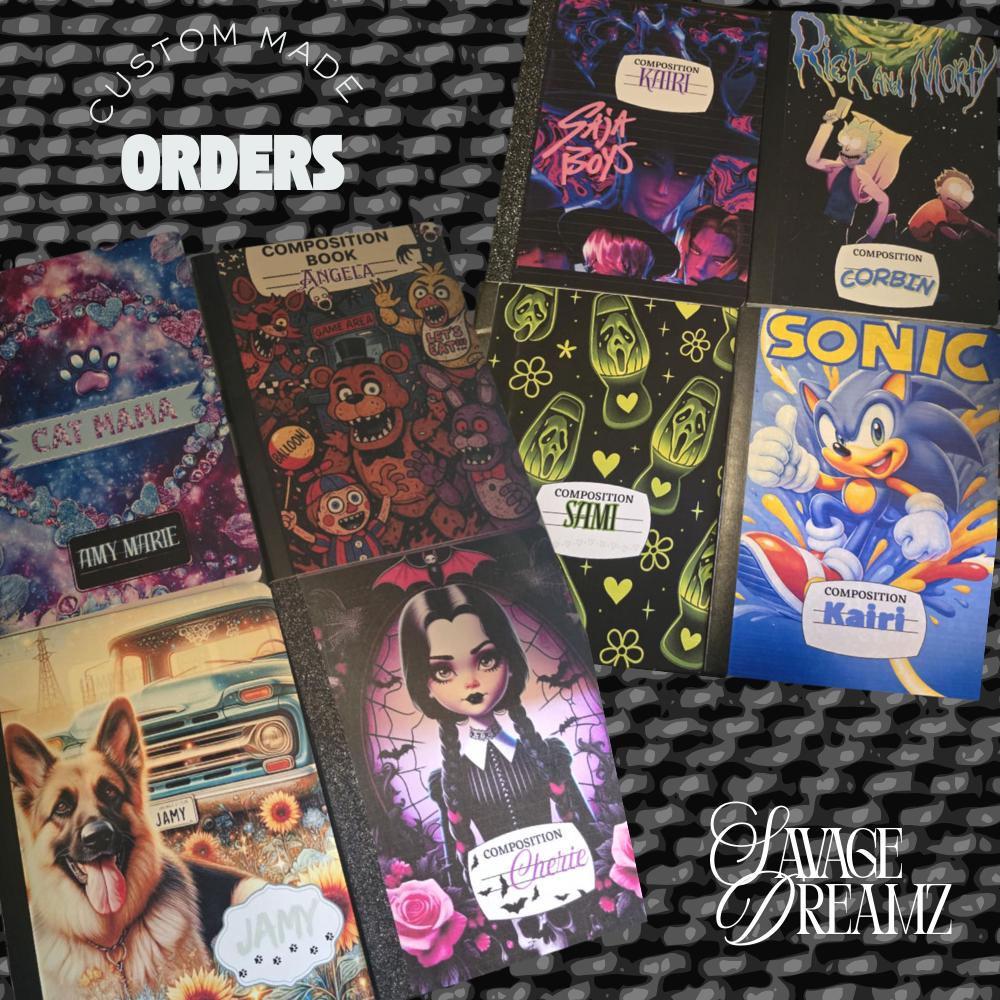 Custom Composition Notebooks for Back to School, Personalized Notebooks ...