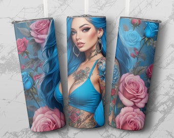 20oz Goddess 04 Skinny Tumbler Sublimation Design, Straight & Tapered Wrap, Tumbler Wrap, PNG, Instant Download