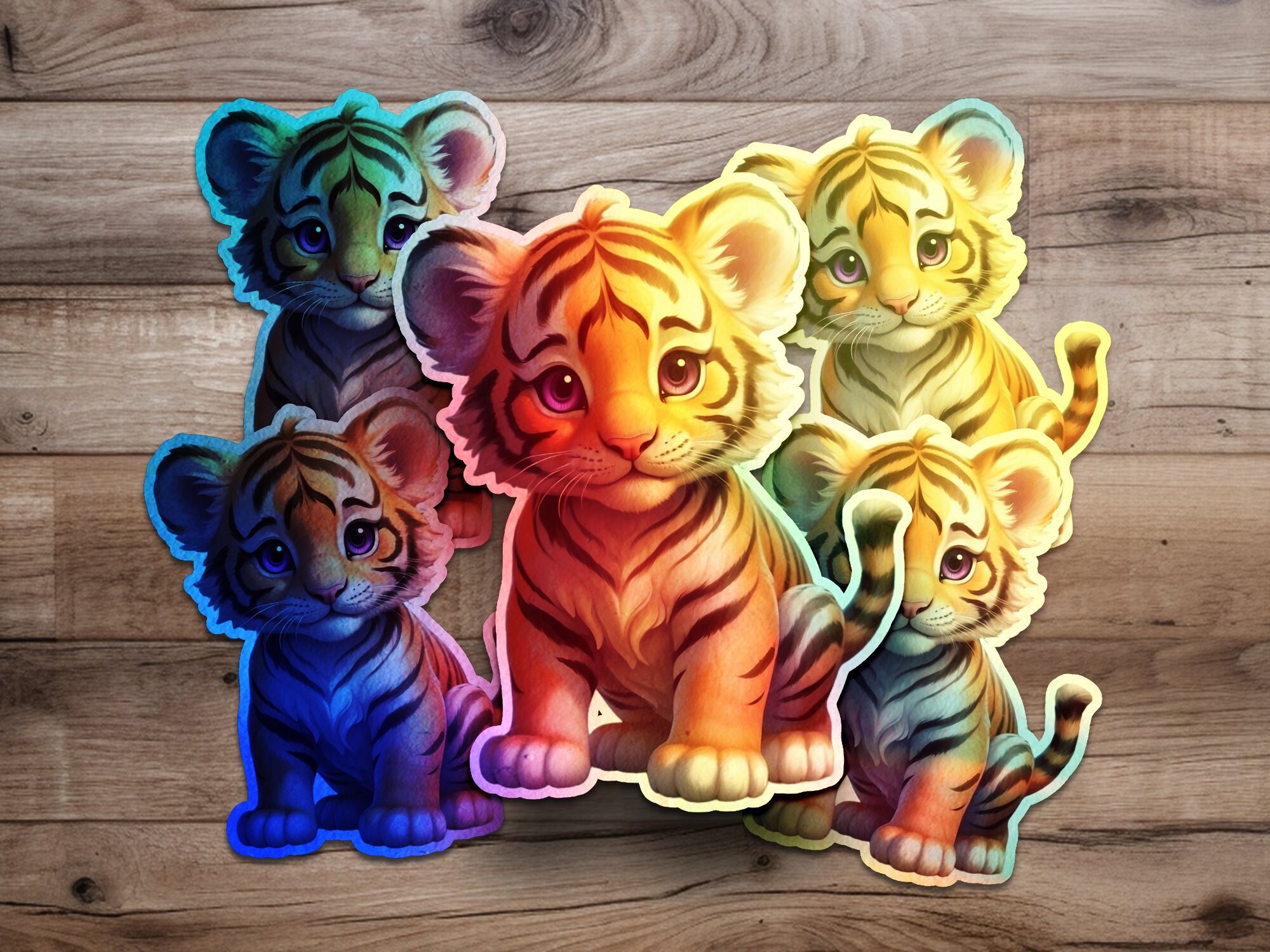 Tiger Stickers Cute Cartoon Tiger Sticker, Adorable Baby Tiger Decal, Animal Lover ...