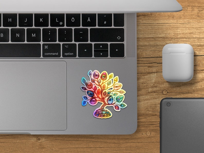 Colorful Tree of Life Sticker, Bedazzled Art Decal, Jewel Boho Chic ...