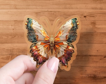 Vintage Butterfly Sticker, Colorful Butterfly Decal, Ornate Butterfly Art, Decorative Butterfly Sticker, Butterfly Gift Idea