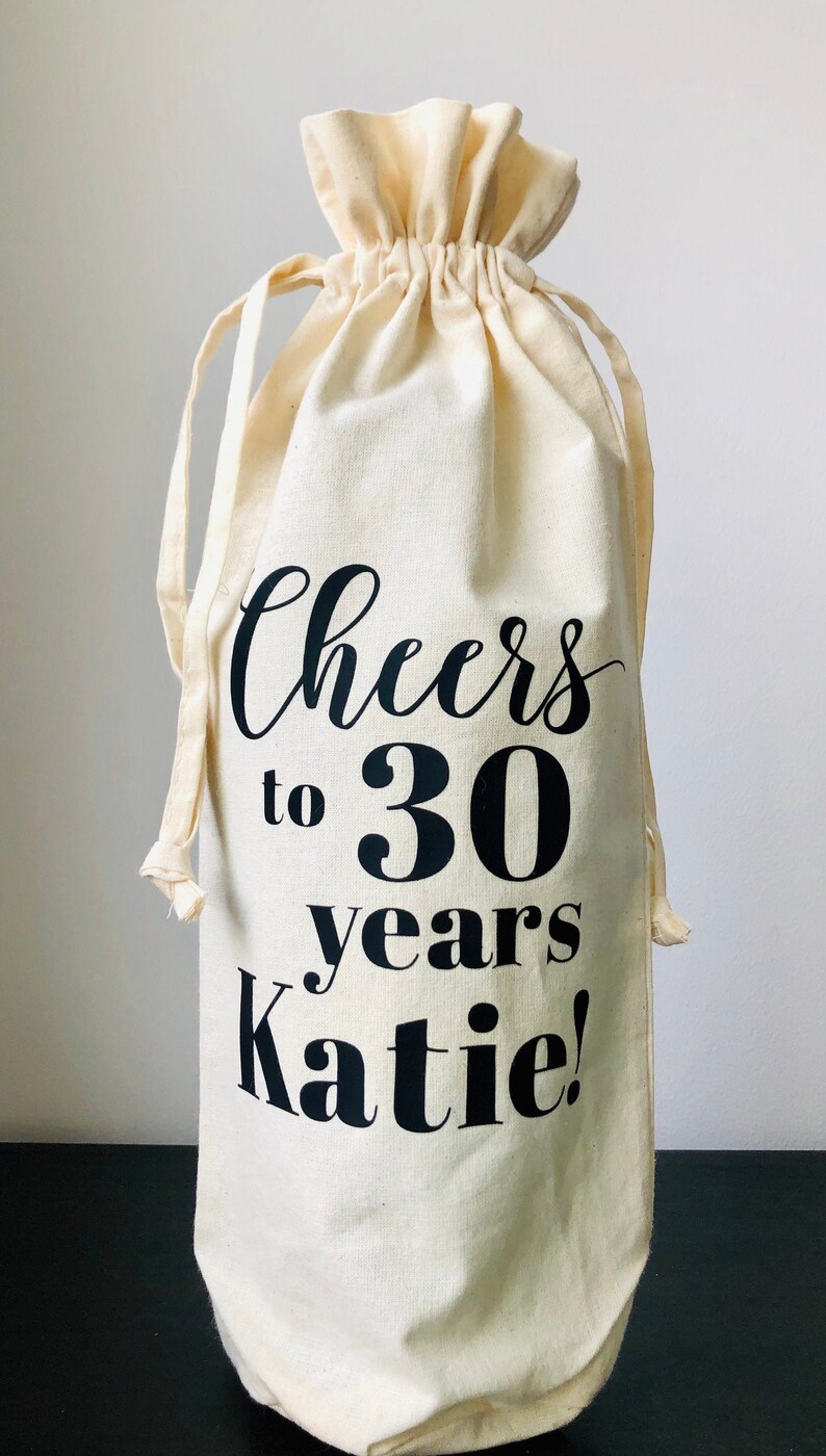 Personalised birthday bottle bag Bottle bag Wine bag