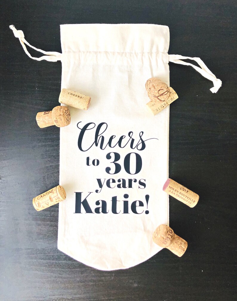 Personalised birthday bottle bag Bottle bag Wine bag