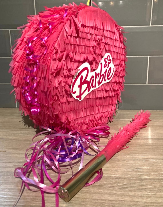 Barbie Piñata and Wooden Piñata Stick 