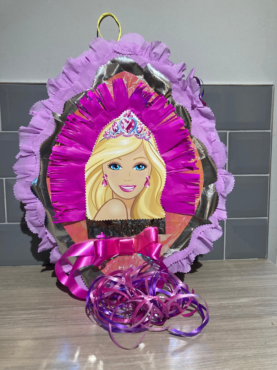 Barbie Piñata y palo de piñata de madera Etsy México