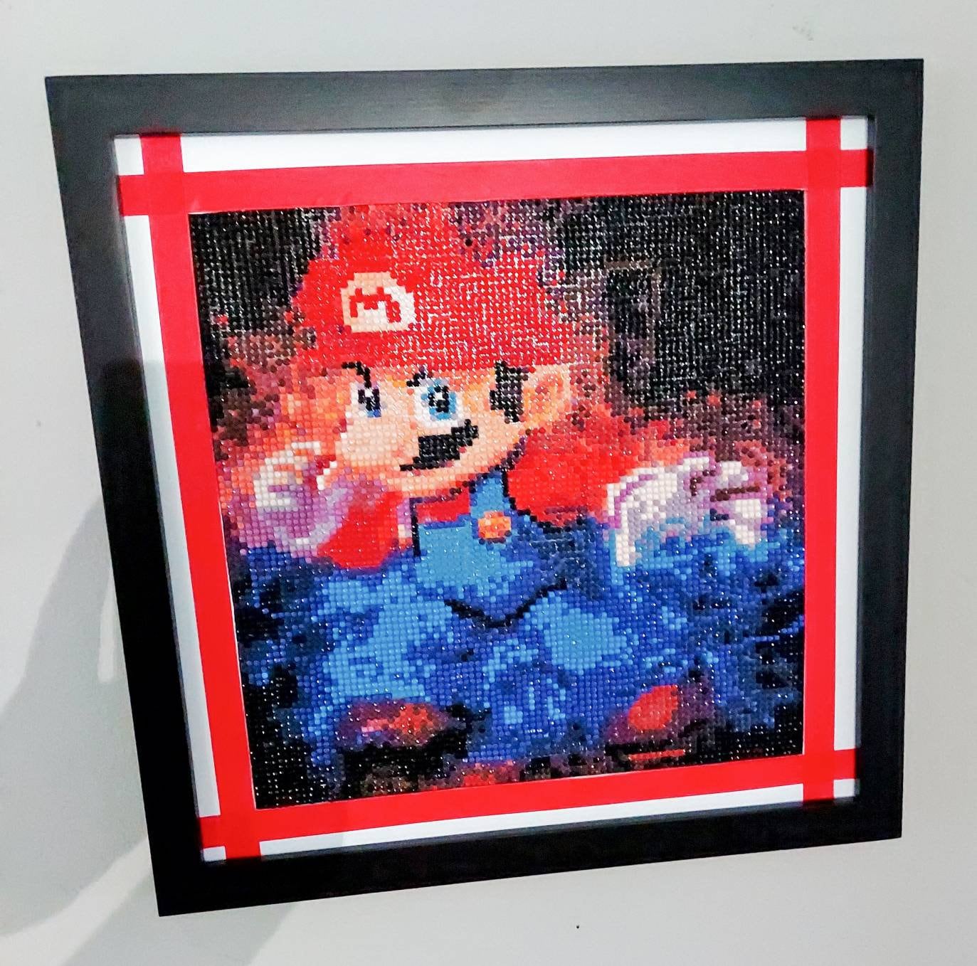 Mario from Mario brothers completed diamond dot painting Etsy