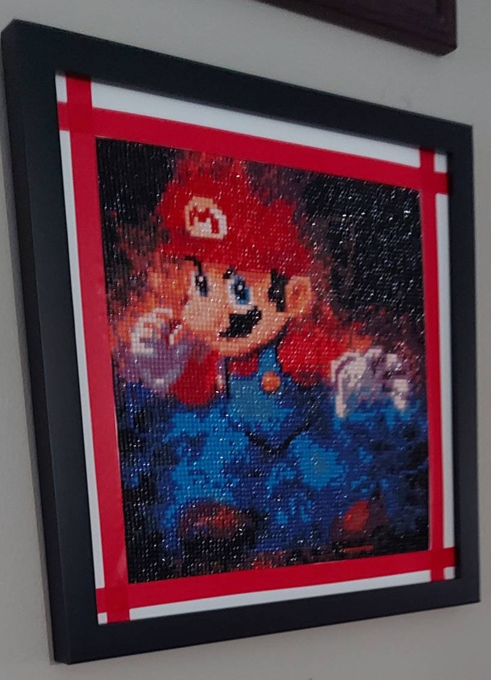 Mario from Mario brothers completed diamond dot painting Etsy