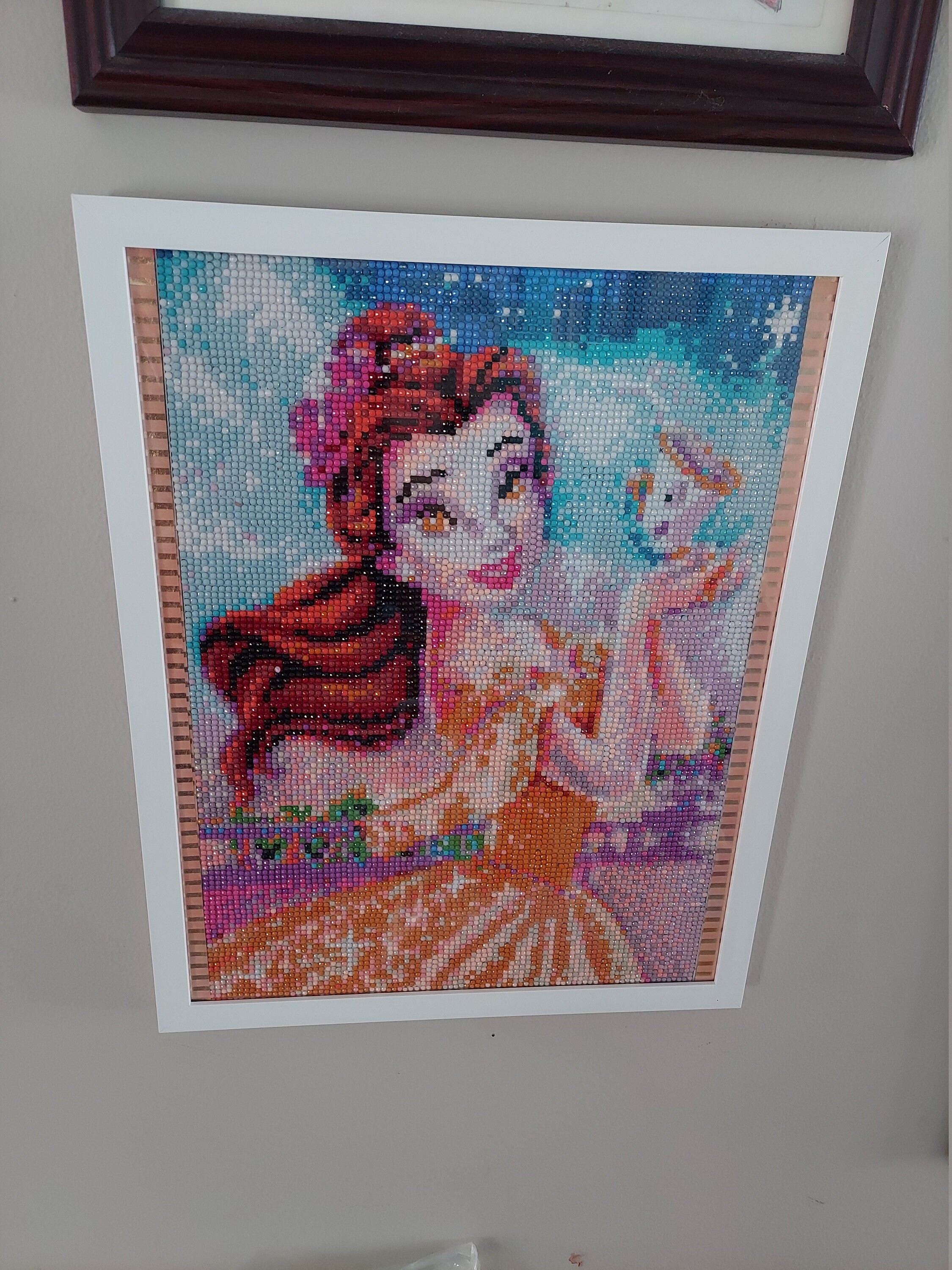 Diamond dot painting of Beauty and the Beast finished and Etsy