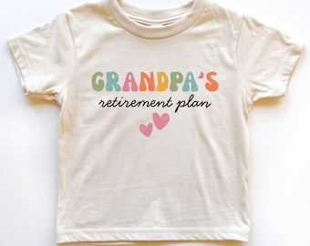 Plan de retraite de grand-père Body pour bébé Grand-père Premier petit-fils Grand-père pour la première fois Vêtements pour bébé Grand-père Bambin Chemise pour enfant