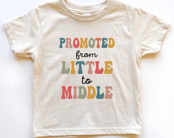 Promu second frère frère 2e grossesse et annonce de naissance de bébé chemise pour tout-petit T-shirt frère moyen bébé garçon pour enfants et nouveaux frères et sœurs